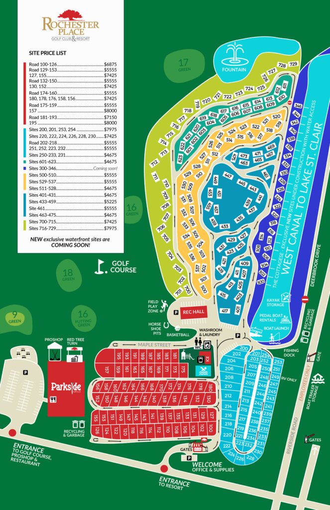 Rochester Place Park Map 2023