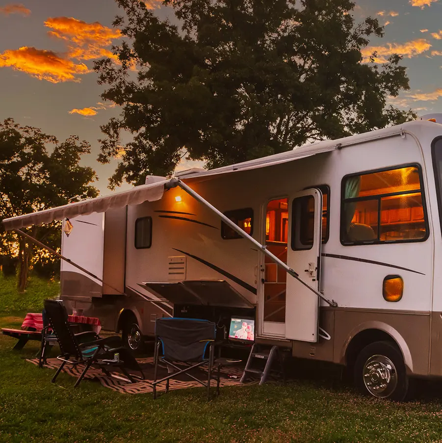 RV at campsite